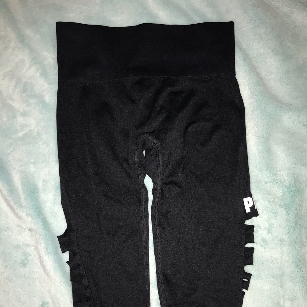 PINK slit side leggings